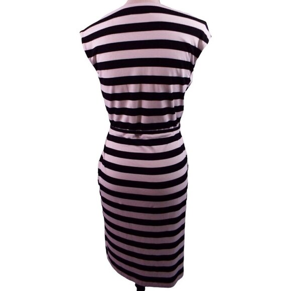 Calvin Klein Women's Wrap Front V-Neck Belted Waist Cap Sleeve Dress - Size 4 - Picture 12 of 16